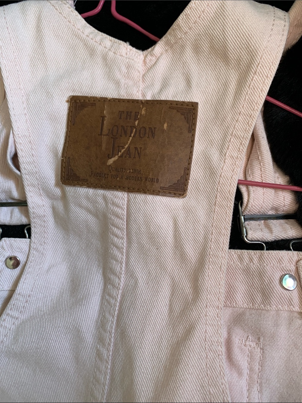 🌸 RARE Vintage 90s Victoria's Secret London Jeans Baby Pink Overalls ✨ - Picture 7 of 10